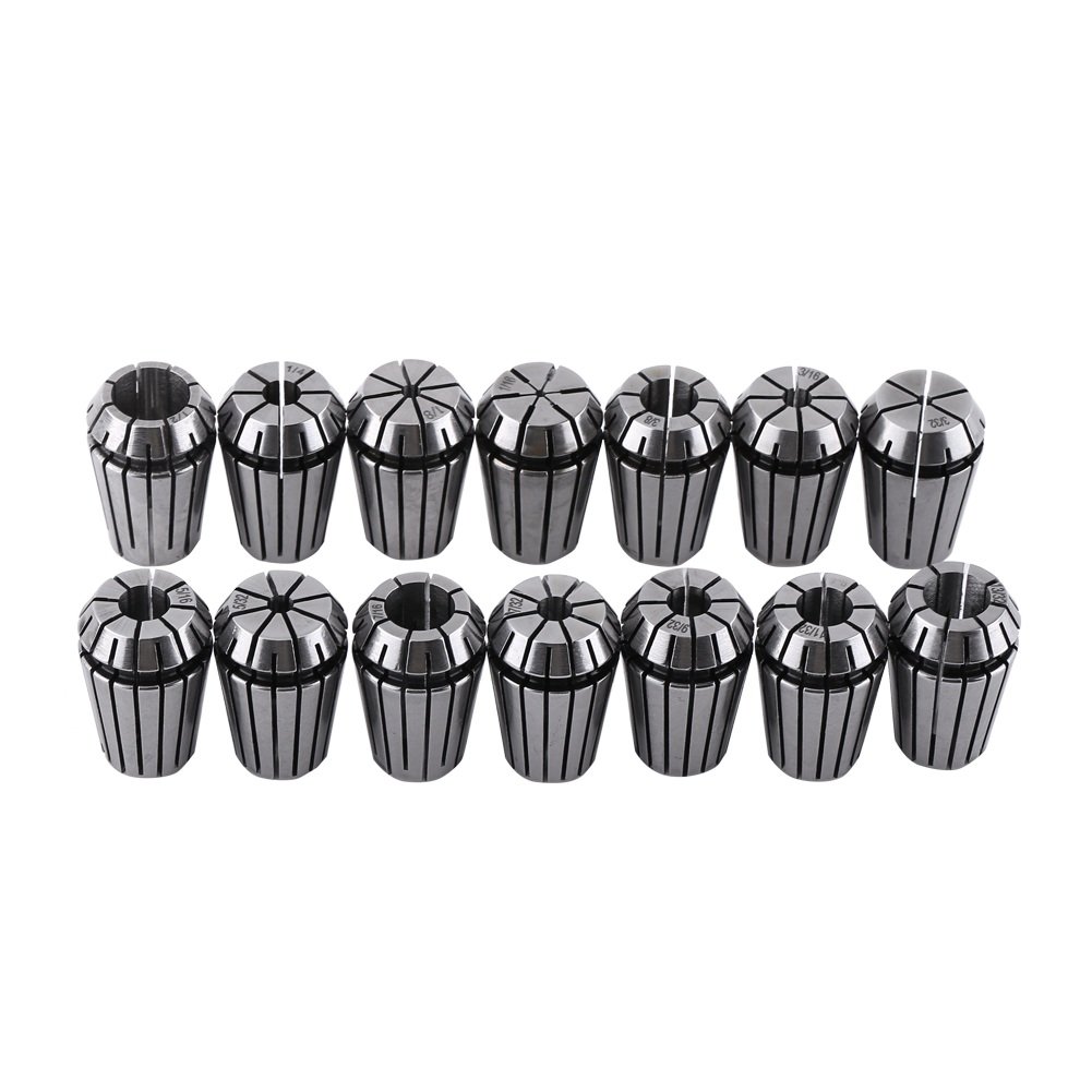 14Pcs ER20 Spring Collet Set For CNC Workholding Engraving Machine And Milling Lathe Tool 1/16"~1/2"