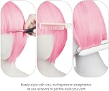 Aomig Pink B Short Bob Wig 3 PCS Synthetic Heat Resistant Women view 5