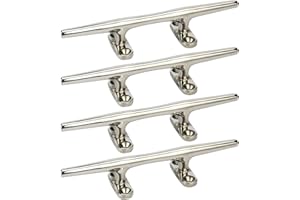 Amarine Made Stainless Steel Open Base Cleat Boat Cleats,Rope Cleat,Boat Dock Cleats - Ideal for Marine, Deck,Nautical Decor,