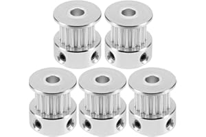 SAIPOR Saiper 5pcs GT2 16 Teeth 6mm Bore Timing Pulley Aluminum Synchronous Wheel for 6mm Belt, Compatible with RepRap 3D Printer Prusa i3