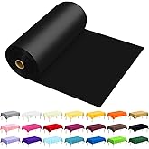 JHDZDHY 54 Inch X 300 Feet Plastic Table Cover Roll Premium Disposable Plastic Tablecloth for All Type/Shape Tables | Picnic, Party, Banquet, Birthdays, Weddings (Black, 54 Inch X 300 Feet)