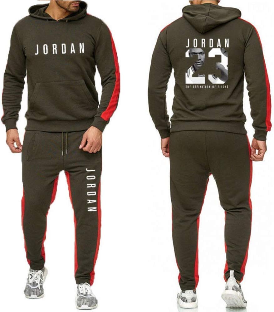 Mens Tracksuit Set Hooded Sweatshirt Trousers Jordan # 23 Basketball Clothes Unisex Long Sleeve Hoodies Sportswear Suitable For Men Women