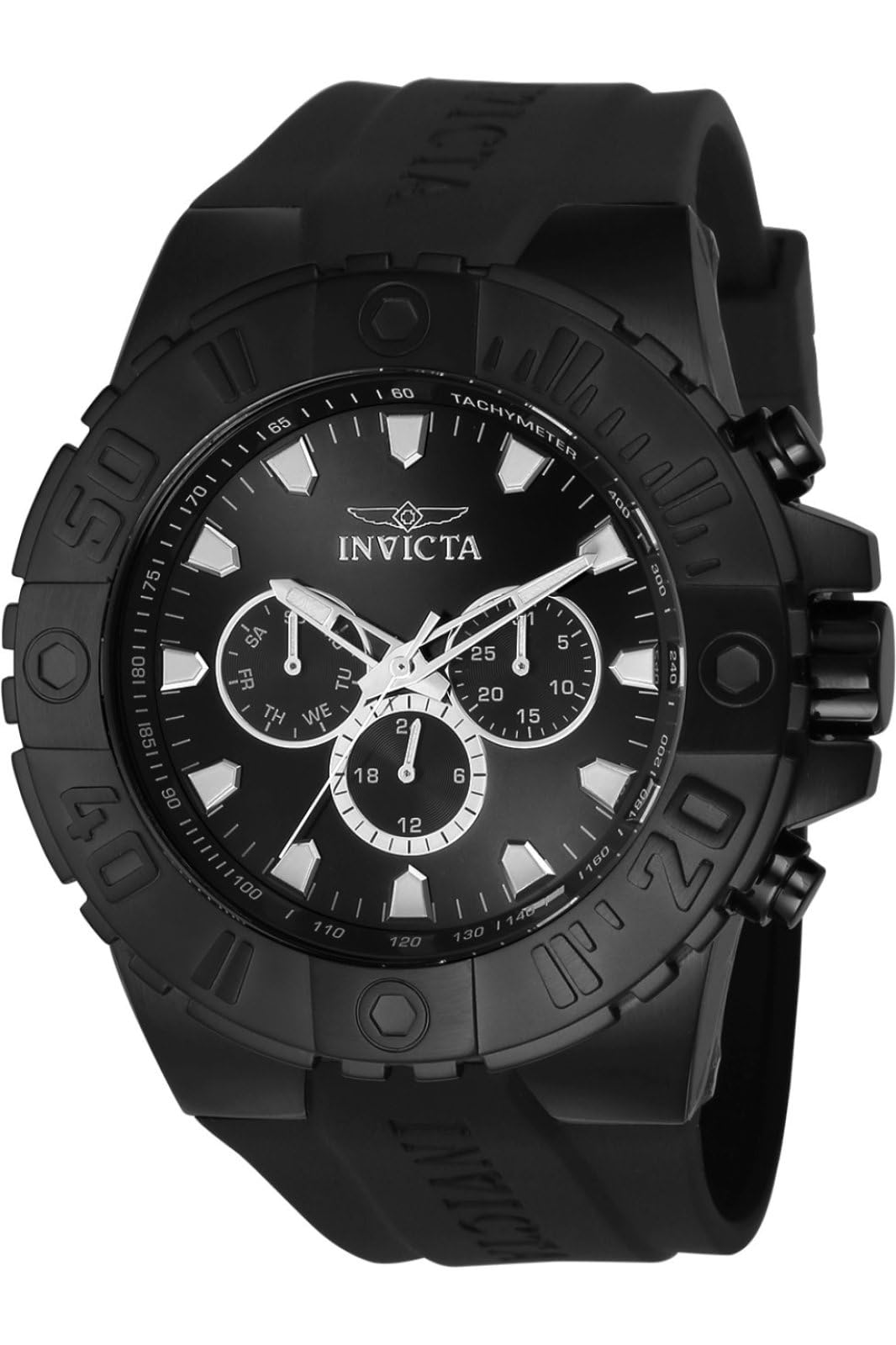 Invicta Pro Diver 23973 Men's Watch - Waterproof - Analogue - Quartz Movement - stainless steel with Black dial - 51mm