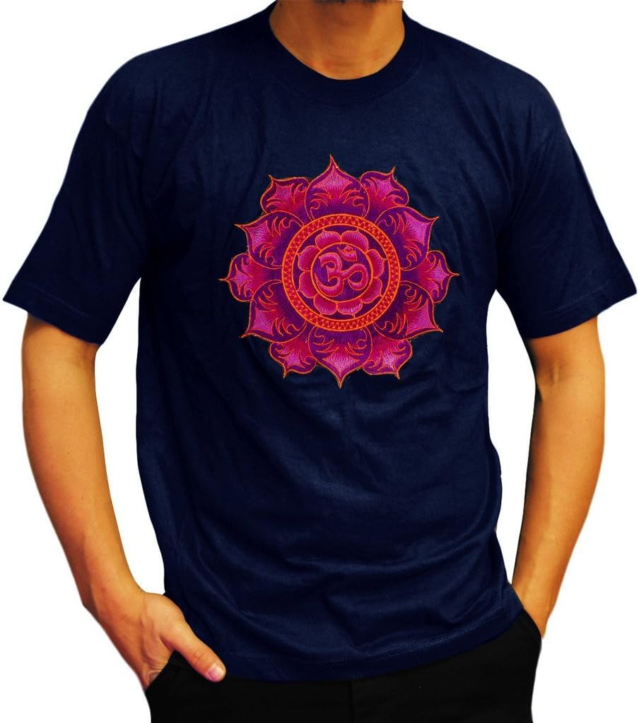 ImZauberwald Purple Aum Mandala UV Shirt Flower of Life goa