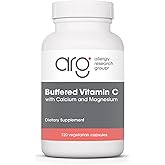 Allergy Research Group Buffered Vitamin C - Buffered Vitamin C 100mg per Serving, Ascorbic Acid Powder Capsules with Calcium Magnesium Complex, Immune Health - 120 Capsules