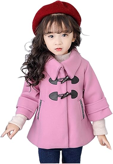 Amazon Lisa Pulster ガールズ ダッフル コート アウター ジャケット 子供服 トグルボタン 七分袖 キッズ 女の子 コート 長袖 春秋 コート ジャケット 通販
