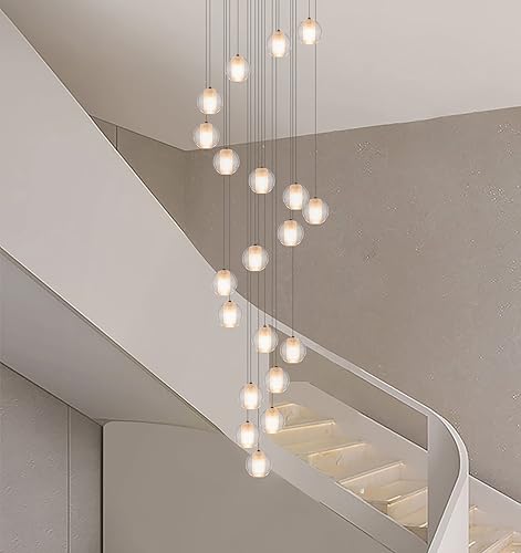 HAIXIANG 26-Light Chandeliers for Entrance Spiral Chandelier