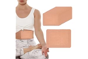 10Pcs Castor Oil Pack Wrap,Castor Oil Pack for Black Castor Oil, No Washing Self Adhesive with High Absorbent Organic Cotton Flannel, Wellnessamz Anti Oil Leak Pack Design for Women Men Kids