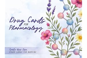 Drug Cards For Pharmacology: Create Your Own Study Cards for Nursing — 6″ × 8″ Blank Pharmacology Templates