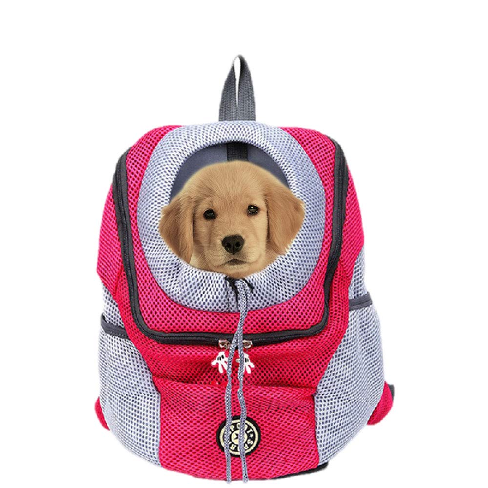PAPIEEED Pet Carrier Backpack for small dog cat up to 2~26 lbs, Hands-Free Pet Travel Bag, Breathable Head-Out Design and Waterproof Bottom for Hiking & Travel