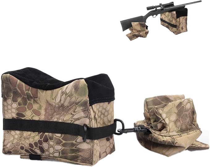 Rifle Shooting Bags, Unfilled Front Rear Target Bags Dead Shot Rest