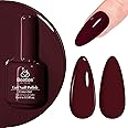 beetles Burgundy Red Gel Polish- 1Pcs 15ml Maroon Red Brown Gel Nail Polish Dark Red Gel Polish Nail Polish Salon DIY UV Lamp Soak Off at Home Nails