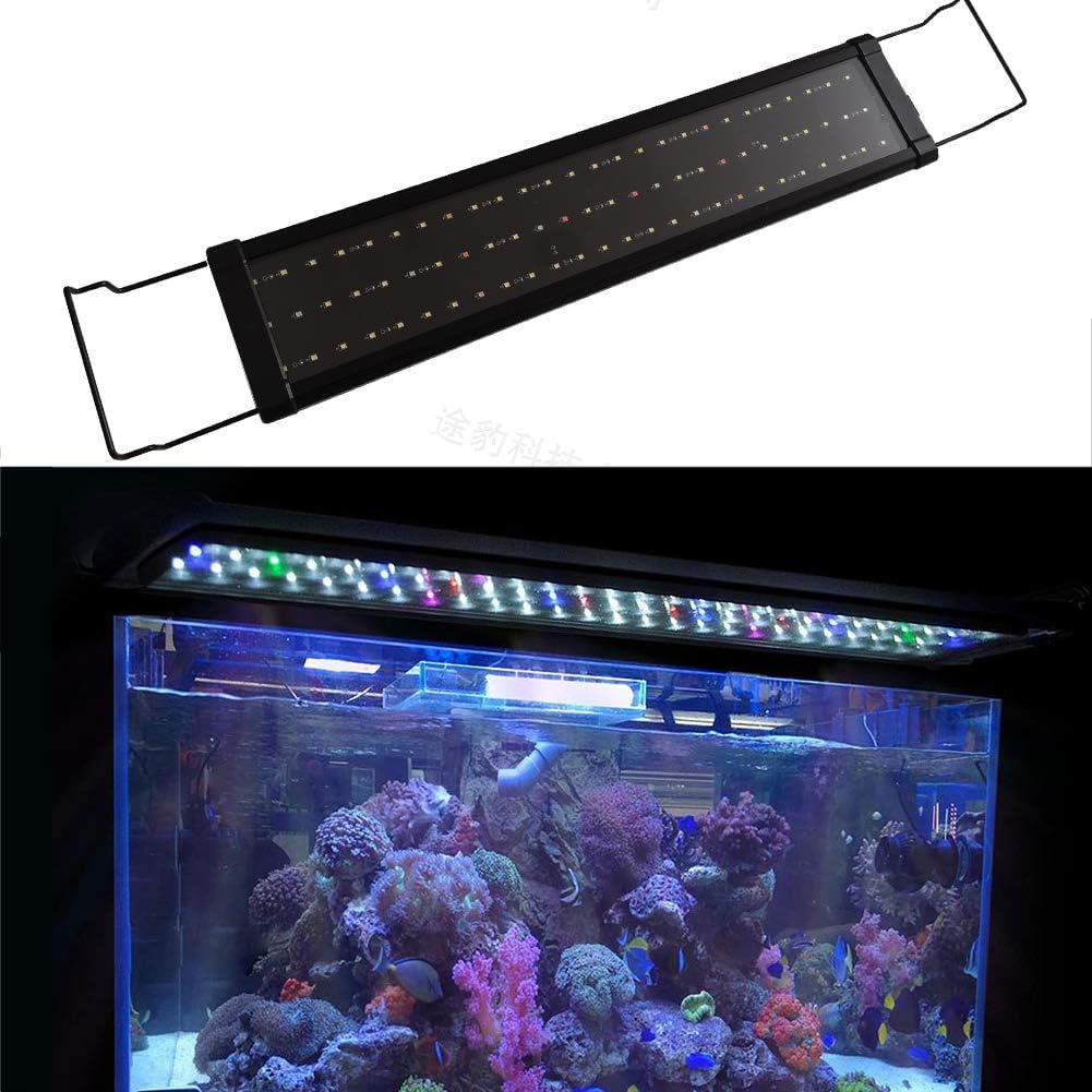 XXDYF Super Bright LED Aquarium Light, Aquarium Lighting with Extendable Brackets, Fits Coral Fish Plant Saltwater Freshwater Aquariums