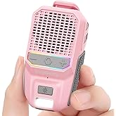 2026 Upgrade Wearable Bluetooth 5.4 Speaker, IPX6 Waterproof Clip on Wireless Speakers, Portable Speaker with RGB Lights and Flash, Built-in Mic,15H Playtime for Cycling/Home/Party/Beach/Outdoor(Pink)