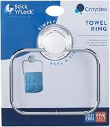 Croydex Stick 'n' Lock Self Adhesive Towel Rail Chrome Plated Mild Steel view 7