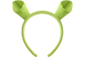 Pumnao Cute Headband,Headband with Ears,Alien Headband,Cute Decorative Hair Hoop,Dressing Up for Halloween, Parties, Birthdays, Cosplay, and Fun Hairstyles (Green Ear)