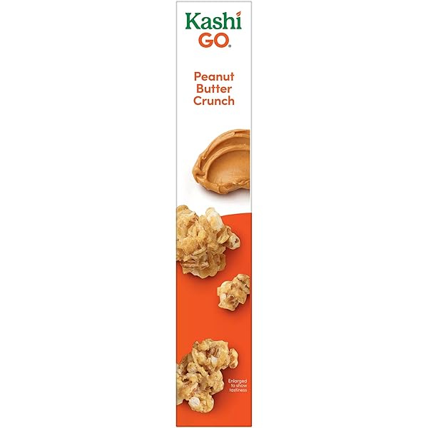 KASHI GO COLD BREAKFAST CEREAL, VEGAN PROTEIN, FIBER CEREAL, PEANUT BUTTER CRUNCH, 13.2OZ BOX (1 BOX)