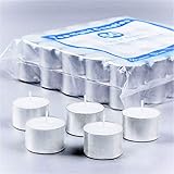 Hwagui ティーライトキャンドル アルミカップ 50個 ティーキャンドル ロウソク ろうそく 業務用 無香料 燃焼 8時間以上 ZH014