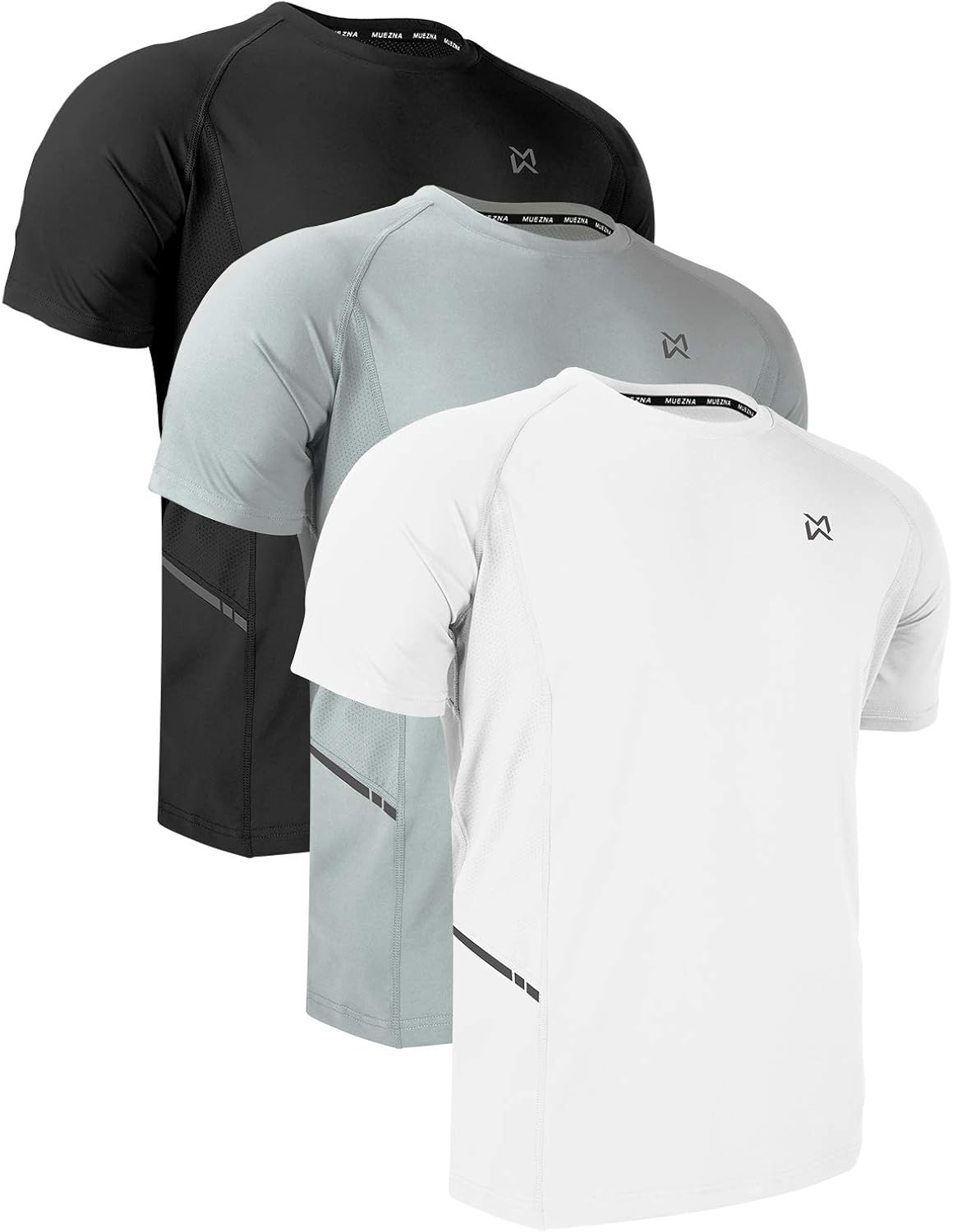 Men Dry-Fit Running Workout T-Shirt Short Sleeve Athletic Gym Training Tee for Men: Clothing