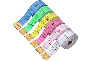 5pcs Soft Tape Measure Double Scale Body Sewing Flexible Tailor Craft Vinyl Ruler for Weight Loss Medical Body Measurement, H