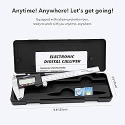 Digital Caliper Precise Measuring Tool, Vizbrite 6