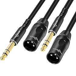 Twozoh XLR Male to 1/4 Inch Jack TRS Cable 30FT 2