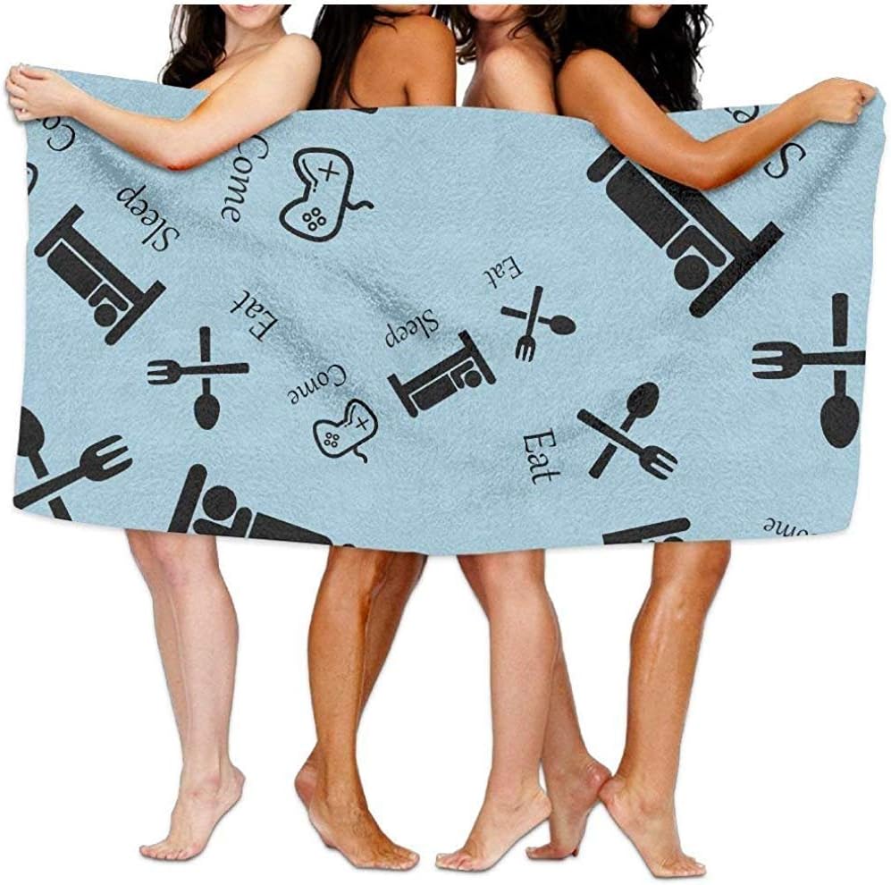 chipo pool towel Eat Sleep Game Repeat Quality Bath Towel Absorbent Soft Towels 80X130cm