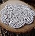 PaperLanternStore.com 8 Inch Round Handmade Cotton Crochet Doilies - White (2 PACK)