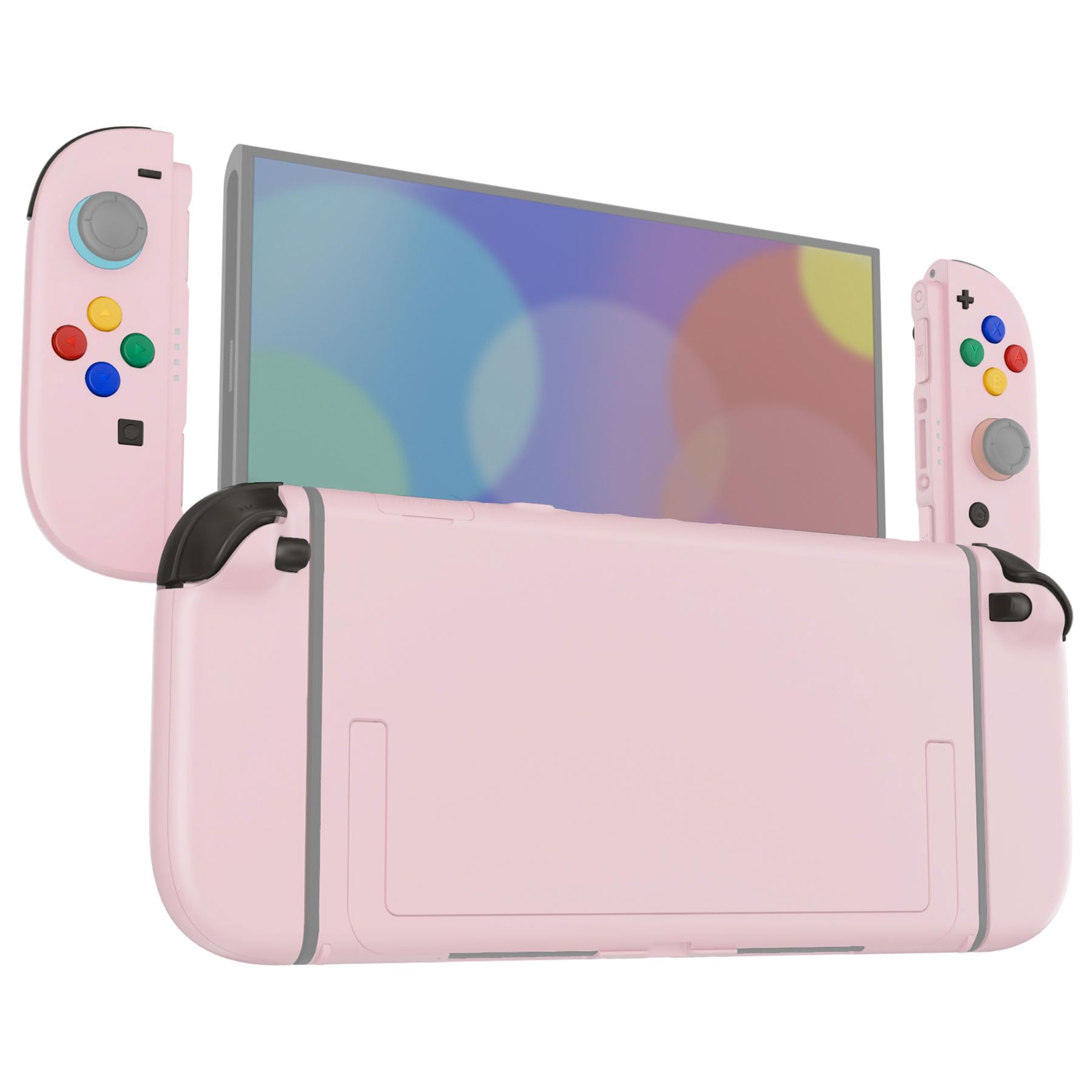 Photo 1 of eXtremeRate DIY Replacement Shell Buttons for Nintendo Switch 2, Full Set Rear Back Plate Controller Housing with Button for Switch2 Handheld Console & Joycon 2 - Deluxe Version - Cherry Blossoms Pink