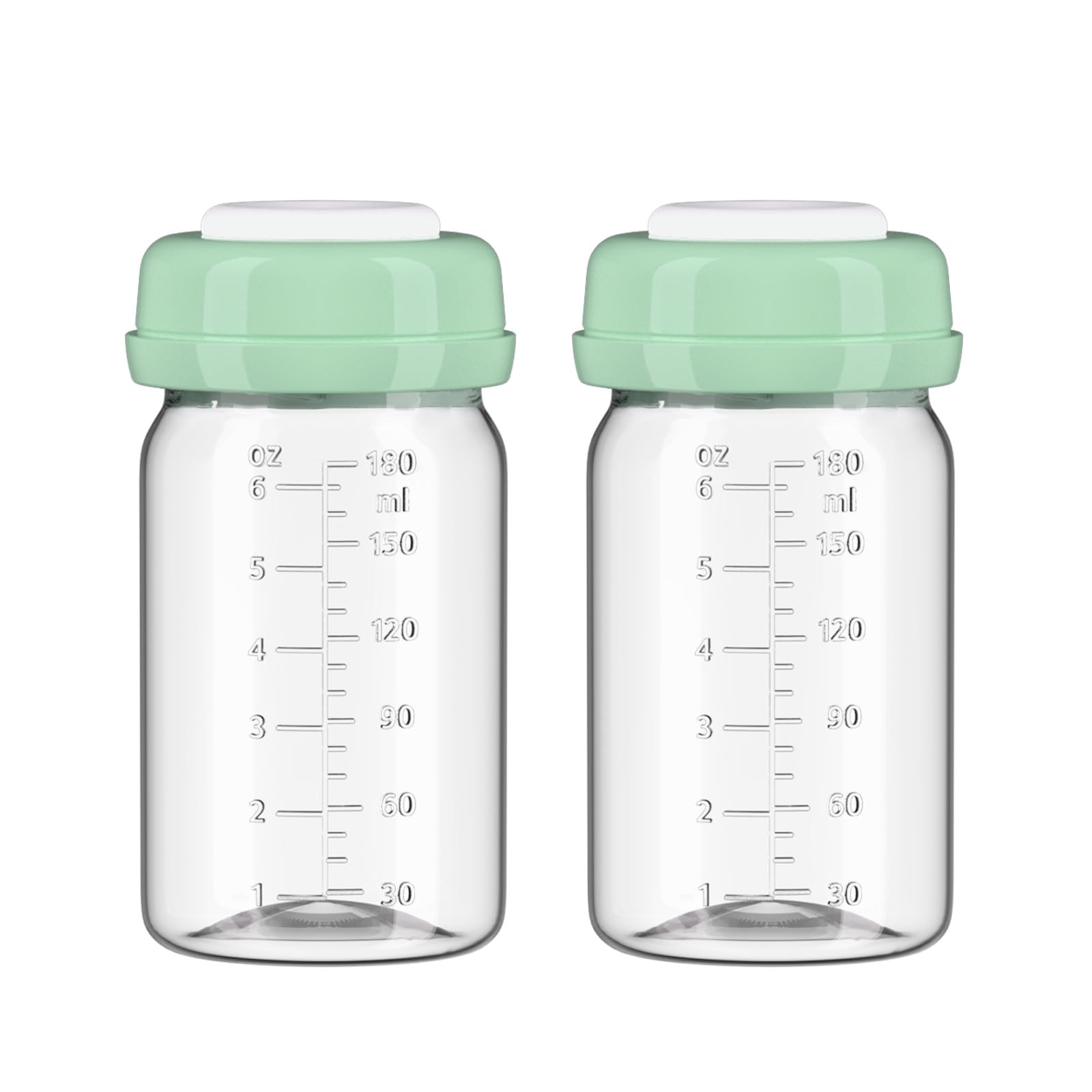 Photo 1 of 2pcs Breast Milk Storage Bottles 6oz/180ml Compatible with Spectra S1 S2 9 Plus,Motif Luna/Ameda MYA/Bellababy Pumps, Wide-Neck Collection Bottle Container for Fridge, Pumping Bottles