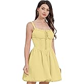 ABEWIP Corset Dresses for Women Spaghetti Straps Short Mini Floral Lace Bustier Dress Summer Boho Sundress