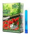Juicy Hemp Wraps Strawberry Fields (25 Packs, 2 Wraps Per Pack) Includes Display Box and Roll With Us Doobtube (Juicy Jay's)