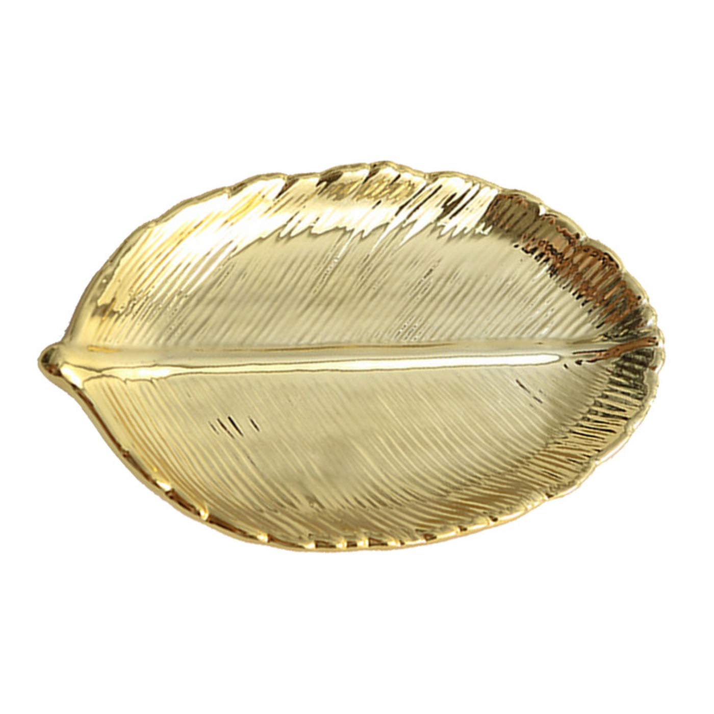HEKEUOR Leaf Dish - Gold Leaf Dish - Ring Dish Holder for Jewelry Engagament Wedding Birthday Gifts