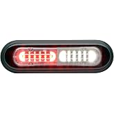 Whelen T-Series Duo 12-LED Red/White Warning Light &ndash; High-Intensity Linear Optics, Ultra-Slim Surface Mount, 69 Flash Patterns, DVI Nighttime Visibility, Fully Waterproof &amp; Vibration Resistant