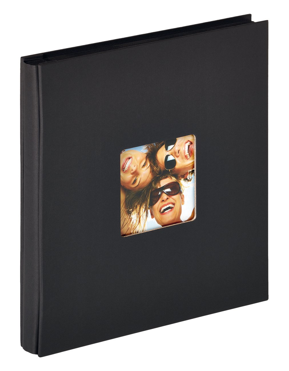 walther Design Photo Album Black 400 Photos 10x15 cm Stock Album with Cover Punching, Fun EA-110-B