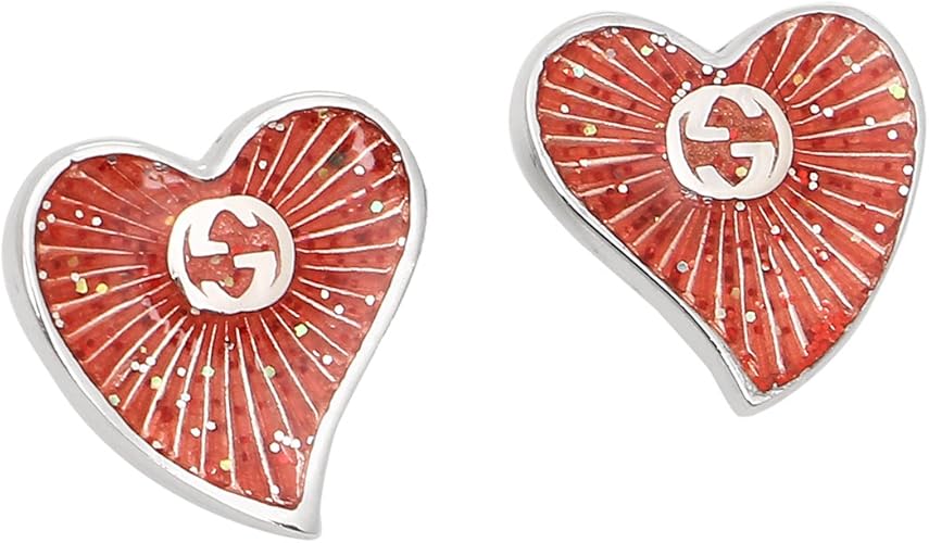 Amazon グッチ ピアス アクセサリー レディース Gucci J8410 8133 シルバー レッド 並行輸入品 ピアス 通販