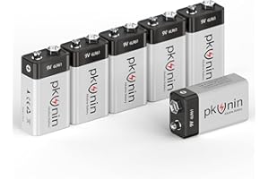 Ocvrszsw 9V Batteries Alkaline 9 Volt Batteries 6 Pack, 9V Battery for Smoke Detector, 10-Year Shelf Life