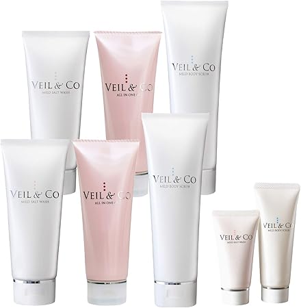 Amazon Veil Co ベールアンドコー マイルドソルトウォッシュ 2本 オールインワンジェル 2本 マイルドボディスクラブ 2本 トラベルセット 福袋 ベールアンドコー 洗顔フォーム 通販