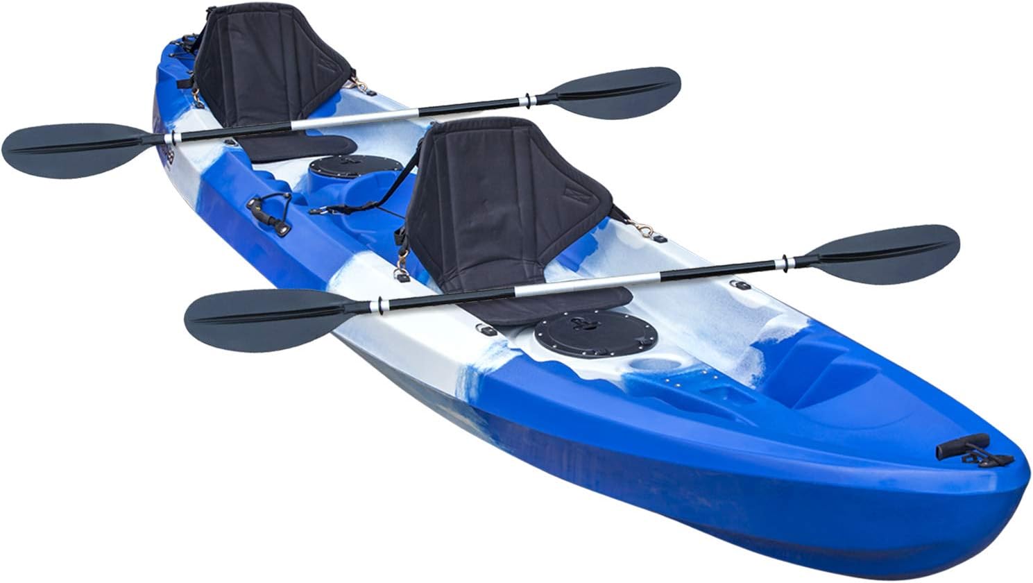 GoSea Voyage Double Kayak Sit On Top 2 +1 Tandem Deluxe Bundle with 2