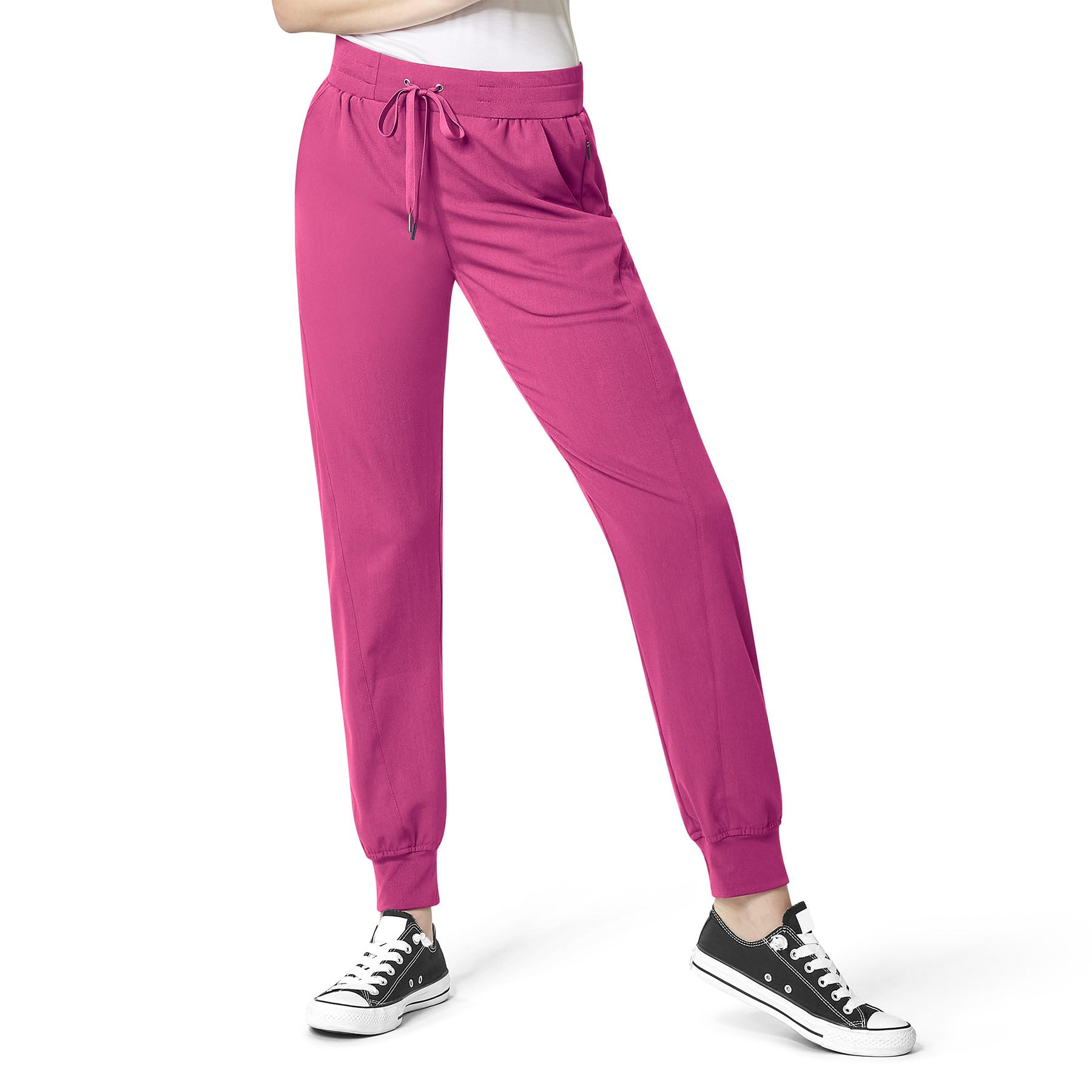 WonderWink AERO Women’s Cargo Jogger Scrub Pant, Fuchsia, 2XL Petite