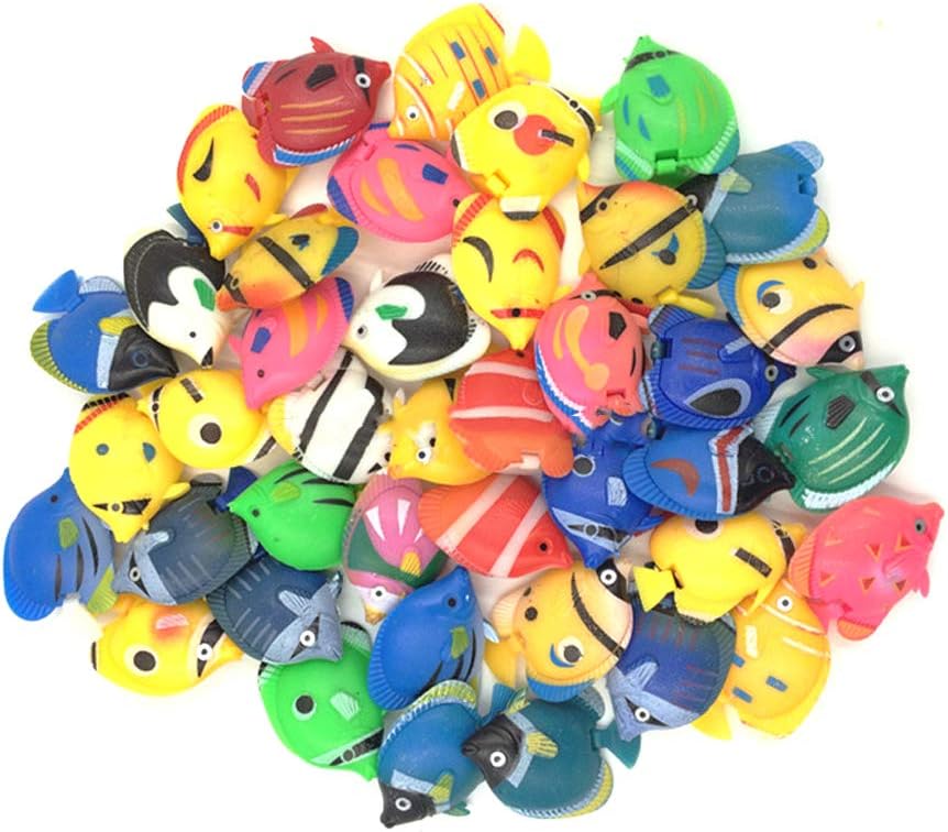 Plastikfisch, 12 Stück Plastikfisch Kunststoff Goldfisch Bunte Fische