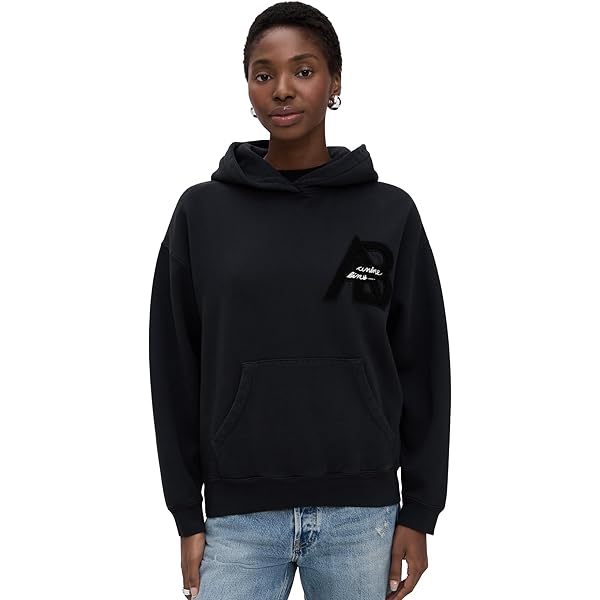 Amazon.com: ANINE BING Women's Jaci Letterman Hoodie, Vintage