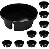 FORMUFIT F001IDC-BK-10 PVC Internal Domed End Cap, Furniture Grade, 1" Size, Black (Pack of 10)