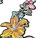 Flower Floral Iron on Patches Large Applique Embroidered Sew on Patches for Clothes Jackets Clothing T-Shirt (1 Pairs)