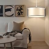 FRIDEKO HOME 2 Tier Light Shade Ceiling Grey Lampshade 30cm Modern Drum view 9