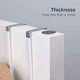 Damita Over The Door Hooks 4 Packs Stainless Steel Coat Hangers White view 9