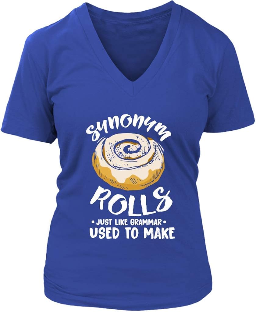 InGENIUS Funny Shirts Womens Synonym Cinnamon Rolls Pun ...