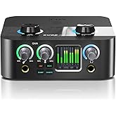 iCON Cube 2 Nano S USB Audio Interface with OTG for Streaming &amp; Podcast | 24Bit/192kHz USB Audio Interface, 60dB Mic Preamp drives dynamic mic, plug-and-play OTG for TikTok livestream, TFT screen.