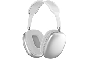 EasyULT Wireless Bluetooth Headphones Active Noise Cancelling Over-Ear Headphones with Microphones, 42 Hours Playtime, HiFi Audio Adjustable Headphones for iPhone/Android/Samsung, White, p9 pro