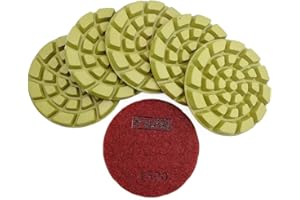 DT-DIATOOL Diamond Floor Polishing Pads Resin Bond Terrazzo Floor Diameter 4 Inch Grit 1500 Pack of 6